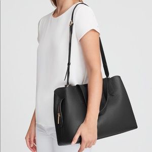 Cuyana Zippered Satchel Black